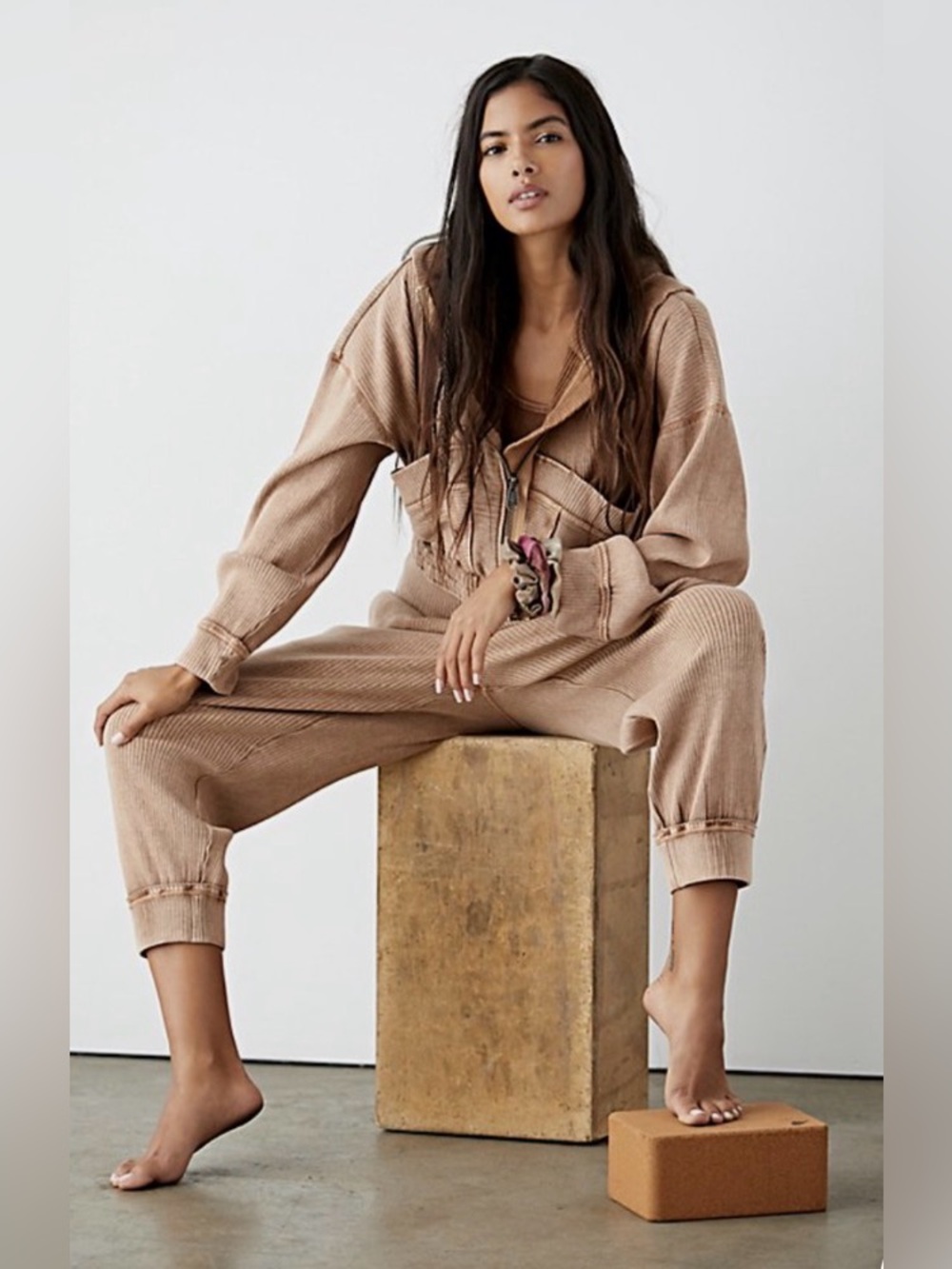 NWOT Free People Movement Time Out Set tan